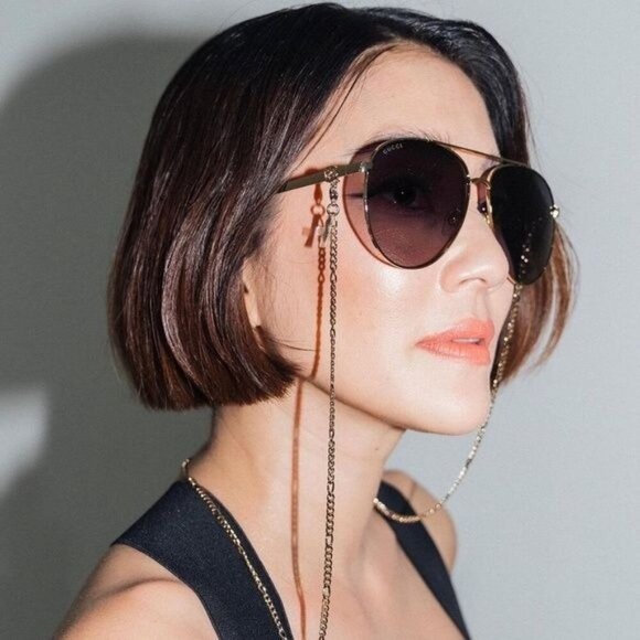 NWT Gucci GG1088S - 001 Aviator Chain Sunglasses - Picture 10 of 14